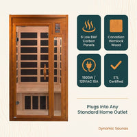 Barcelona Far Infrared Sauna - Low EMF - 2 Person — Results & Stats