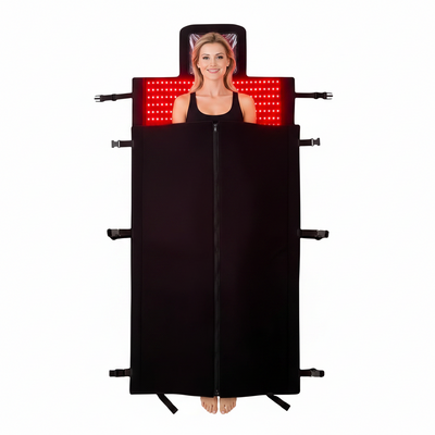 2026 Upgraded Dual Wavelength LED Beads 660Nm&850Nm Red Light Therapy Mat Full Body, Used to Face and Body Pain Relief Skin Health Personal Care for Women Men, 75" X 35'' (Black)