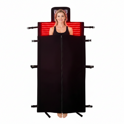 2026 Upgraded Dual Wavelength LED Beads 660Nm&850Nm Red Light Therapy Mat Full Body, Used to Face and Body Pain Relief Skin Health Personal Care for Women Men, 75" X 35'' (Black)